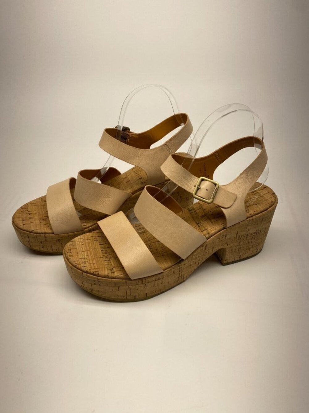 Kork-Ease Womens Tish Tan Leather Cork Wedge Sandal Sz 11